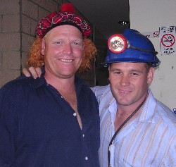 Men in hats: Darren Nagle (left) and Damien Bilsborow